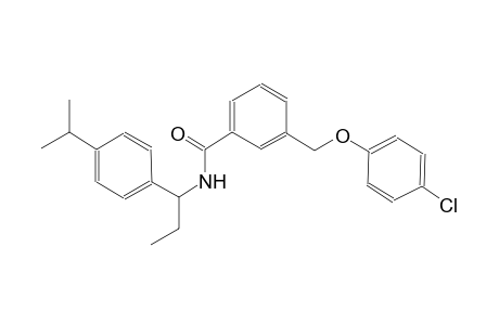 3-[(4-chlorophenoxy)methyl]-N-[1-(4-isopropylphenyl)propyl]benzamide