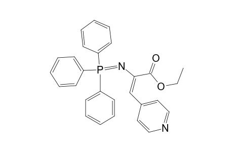 Ethyl .beta.-(4-pyridyl)-.alpha.-(triphenylphosphoranilidenamino)acrylate