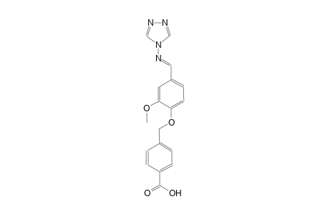 4-({2-methoxy-4-[(E)-(4H-1,2,4-triazol-4-ylimino)methyl]phenoxy}methyl)benzoic acid