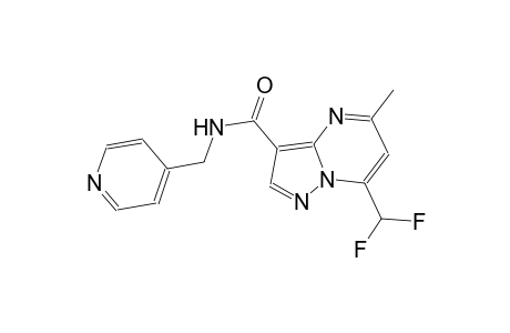 7-(difluoromethyl)-5-methyl-N-(4-pyridinylmethyl)pyrazolo[1,5-a]pyrimidine-3-carboxamide