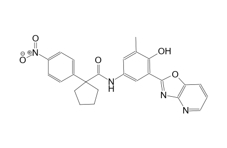 cyclopentanecarboxamide, N-(4-hydroxy-3-methyl-5-oxazolo[4,5-b]pyridin-2-ylphenyl)-1-(4-nitrophenyl)-
