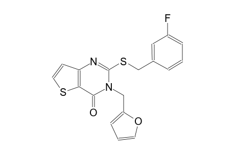 thieno[3,2-d]pyrimidin-4(3H)-one, 2-[[(3-fluorophenyl)methyl]thio]-3-(2-furanylmethyl)-