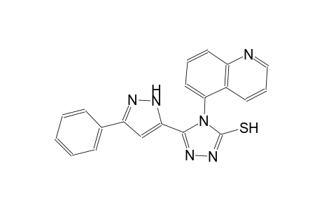 4H-1,2,4-triazole-3-thiol, 5-(3-phenyl-1H-pyrazol-5-yl)-4-(5-quinolinyl)-