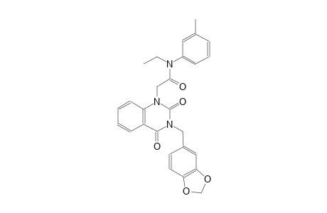 2-(3-(1,3-benzodioxol-5-ylmethyl)-2,4-dioxo-3,4-dihydro-1(2H)-quinazolinyl)-N-ethyl-N-(3-methylphenyl)acetamide