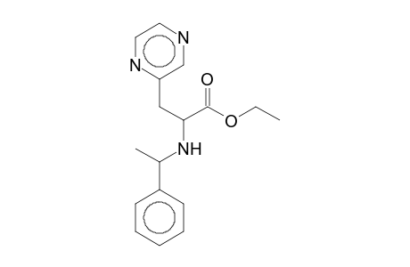 2-(1-Phenyl-ethylamino)-3-pyrazin-2-yl-propionic acid, ethyl ester