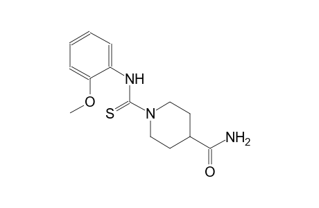 1-[(2-methoxyanilino)carbothioyl]-4-piperidinecarboxamide