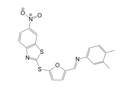 benzenamine, 3,4-dimethyl-N-[(E)-[5-[(6-nitro-2-benzothiazolyl)thio]-2-furanyl]methylidene]-