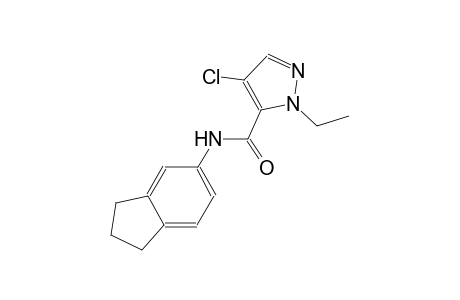4-chloro-N-(2,3-dihydro-1H-inden-5-yl)-1-ethyl-1H-pyrazole-5-carboxamide