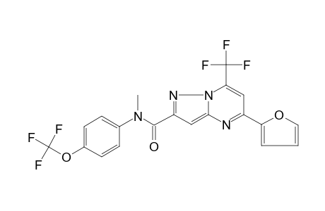 5-(2-Furyl)-N-methyl-N-[4-(trifluoromethoxy)phenyl]-7-(trifluoromethyl)pyrazolo[1,5-a]pyrimidine-2-carboxamide