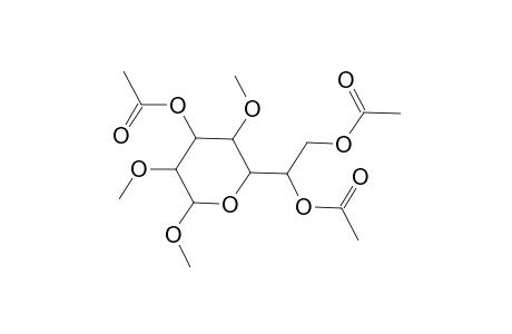 Methyl 3,6,7-tri-O-acetyl-2,4-di-O-methylheptopyranoside