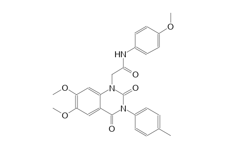 2-(6,7-dimethoxy-3-(4-methylphenyl)-2,4-dioxo-3,4-dihydro-1(2H)-quinazolinyl)-N-(4-methoxyphenyl)acetamide