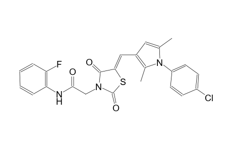 2-((5Z)-5-{[1-(4-chlorophenyl)-2,5-dimethyl-1H-pyrrol-3-yl]methylene}-2,4-dioxo-1,3-thiazolidin-3-yl)-N-(2-fluorophenyl)acetamide