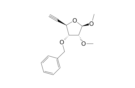 Methyl 3-O-Benzyl-5,6-dideoxy-2-O-methyl-.beta.-D-ribo-hex-5-ynofuranoside