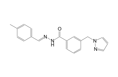 N'-[(E)-(4-methylphenyl)methylidene]-3-(1H-pyrazol-1-ylmethyl)benzohydrazide