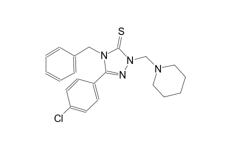 3H-1,2,4-triazole-3-thione, 5-(4-chlorophenyl)-2,4-dihydro-4-(phenylmethyl)-2-(1-piperidinylmethyl)-