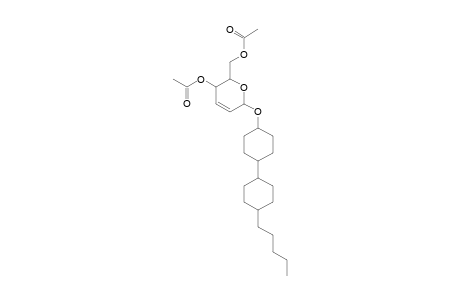2H-Pyran, 5-acetoxy-6-acetoxymethyl-5,6-dihydro-2-[4-(4-pentylcyclohexyl)cyclohexyloxy]-