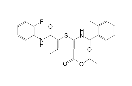 3-thiophenecarboxylic acid, 5-[[(2-fluorophenyl)amino]carbonyl]-4-methyl-2-[(2-methylbenzoyl)amino]-, ethyl ester