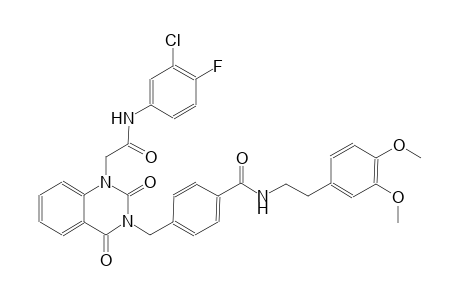 4-[(1-[2-(3-chloro-4-fluoroanilino)-2-oxoethyl]-2,4-dioxo-1,4-dihydro-3(2H)-quinazolinyl)methyl]-N-[2-(3,4-dimethoxyphenyl)ethyl]benzamide