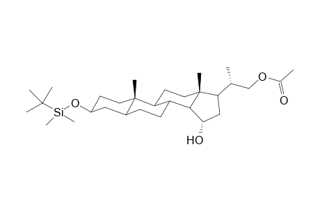 22-Acetoxy-3.beta.-[(t-butyldimethylsilyl)oxy]-5.alpha.-23,24-bisnorcholan-15-.alpha.-ol