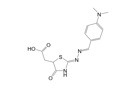 ((2Z)-2-{(2E)-2-[4-(dimethylamino)benzylidene]hydrazono}-4-oxo-1,3-thiazolidin-5-yl)acetic acid