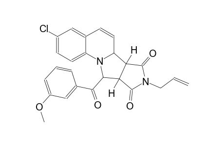 6aH-pyrrolo[3',4':3,4]pyrrolo[1,2-a]quinoline-7,9(6bH,8H)-dione, 3-chloro-9a,10-dihydro-10-(3-methoxybenzoyl)-8-(2-propenyl)-, (6bS,9aR)-