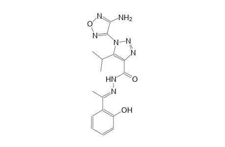 1-(4-amino-1,2,5-oxadiazol-3-yl)-N'-[(E)-1-(2-hydroxyphenyl)ethylidene]-5-isopropyl-1H-1,2,3-triazole-4-carbohydrazide