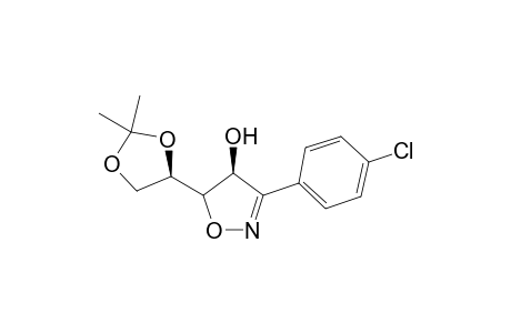 (4S,5S,1'R)-4-Hydroxy-3-(4-chlorophenyl)-5-(2',2'-dimethyl-1',3'-dioxolan-1'-yl)-.delta.(2)isoxazoline