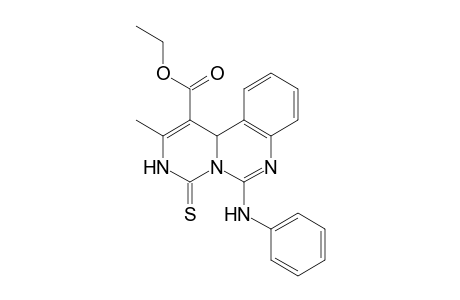 1-Ethoxycarbonyl-6-phenylamino-2-methyl-3,11b-dihydro-4H-pyrimido[1,6-c]quinazoline-4-thione