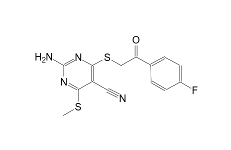 5-pyrimidinecarbonitrile, 2-amino-4-[[2-(4-fluorophenyl)-2-oxoethyl]thio]-6-(methylthio)-