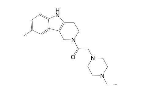 2-[(4-ethyl-1-piperazinyl)acetyl]-8-methyl-2,3,4,5-tetrahydro-1H-pyrido[4,3-b]indole