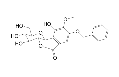(-)-2-.beta.-D-Glucopyranosyl-(8-O-benzyl-4-O-methyl)gallic acid delta-lactone