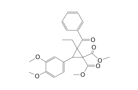 2-Benzoyl-3-(3,4-dimethoxy-phenyl)-2-ethyl-cyclopropane-1,1-dicarboxylic acid dimethyl ester