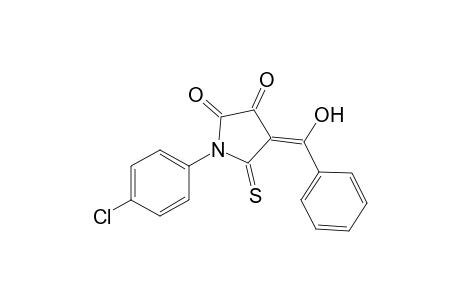 2,3-Pyrrolidinedione, 1-(4-chlorophenyl)-4-(hydroxyphenylmethylene)-5-thioxo-, (E)-