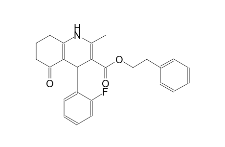 2-phenylethyl 4-(2-fluorophenyl)-2-methyl-5-oxo-1,4,5,6,7,8-hexahydro-3-quinolinecarboxylate