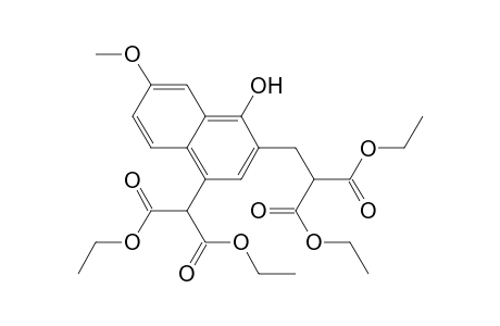 2-(2,2-dicarbethoxyethyl)-4-(dicarbethoxymethyl)-7-methoxy-1-naphthalenol