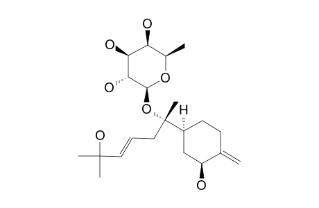 2,7,11-TRIHYDROXYBISABOLA-1-(15),9-DIENE_7-BETA-D-FUCOPYRANOSIDE