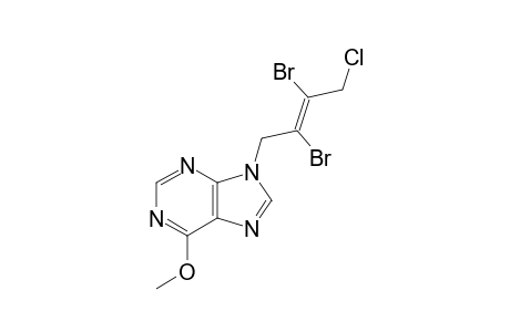 N9-[(E)-2',3'-DIBROMO-4'-CHLORO-2'-BUTENYL-1'-YL]-6-METHOXY-PURINE