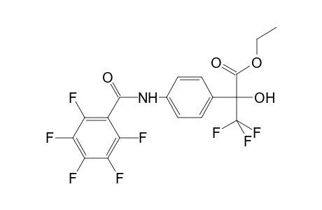 Benzeneacetic acid, .alpha.-hydroxy-4-[(2,3,4,5,6-pentafluorobenzoyl)amino]-.alpha.-(trifluoromethyl)-, ethyl ester