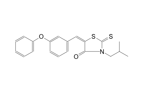 (5E)-3-isobutyl-5-(3-phenoxybenzylidene)-2-thioxo-1,3-thiazolidin-4-one