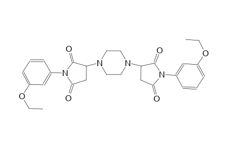 1-(3-ethoxyphenyl)-3-{4-[1-(3-ethoxyphenyl)-2,5-dioxo-3-pyrrolidinyl]-1-piperazinyl}-2,5-pyrrolidinedione