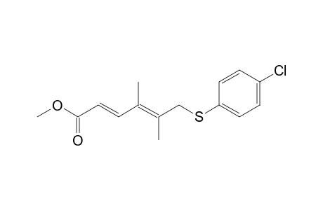 (2E,4E)-4,5-dimethyl-6-(4-chlorophenylthio)hexa-2,4-dienoate