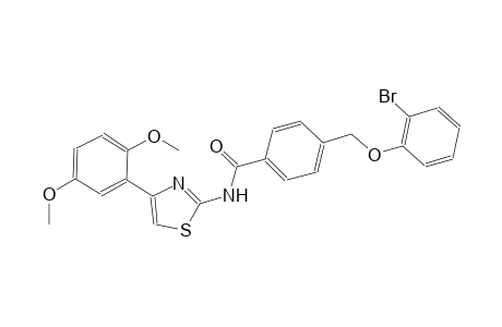 4-[(2-bromophenoxy)methyl]-N-[4-(2,5-dimethoxyphenyl)-1,3-thiazol-2-yl]benzamide