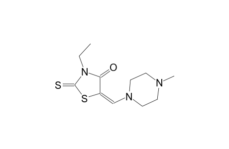 (5E)-3-ethyl-5-[(4-methyl-1-piperazinyl)methylene]-2-thioxo-1,3-thiazolidin-4-one