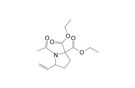 (+-)-Diethyl 1-acetyl-5-vinyl-pyrrolidine-2,2-dicarboxylate