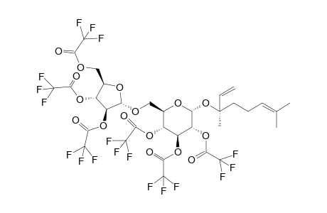 6-O-(.alpha.-L-arabinofuranosyl)-.beta.-[(R)-linalyl]-D-glucopyranoside-hexakis(trifluoroacetyl)
