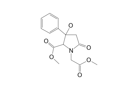 3-Hydroxy-1-methoxycarbonylmethyl-5-oxo-3-phenyl-pyrrolidin-2-carboxylic acid, methyl ester