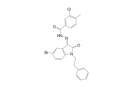 N-[(E)-(5-bromo-2-keto-1-phenethyl-indolin-3-ylidene)amino]-3-chloro-4-methyl-benzamide