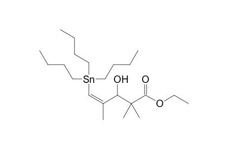 Ethyl 3-hydroxy-5-(tributylstannyl)-2,2,4-trimethylpent-4(Z)-enoate