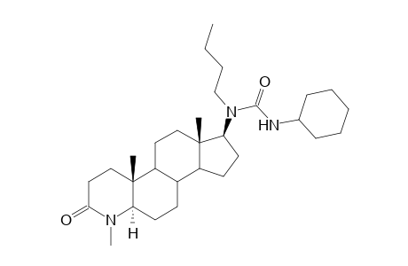 17.beta.-(Ureylene-N-butyl-N'-cyclohexyl)-4-methyl-4-aza-5-alpha.-androstan-3-one