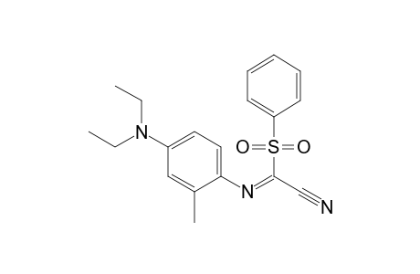 Acetonitrile, 2-[[4-(diethylamino)-2-methylphenyl]imino]-2-(phenylsulfonyl)-